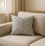 КАВАЛА, подушка декоративная, бархат, 40х40 см, бежевый/черный