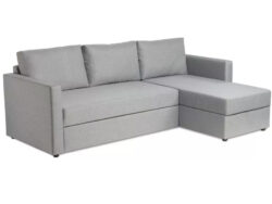 ВАЛО, диван-кровать угловой, светлосерый, М3