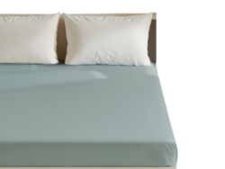 ЭТЕЛЬ, простыня на резинке, 1,5 сп, 140х200 см, бязь, серо-зеленая