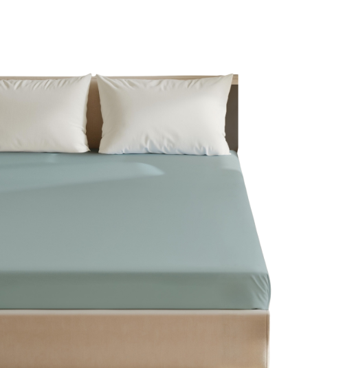 ЭТЕЛЬ, простыня на резинке, 1,5 сп, 140х200 см, бязь, серо-зеленая ЭТЕЛЬ, простыня на резинке, 1,5 сп, 140х200 см, бязь, серо-зеленая