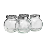 БЛЕСК, набор банок для хранения, 4 шт, 200 мл, стекло