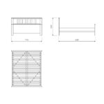 САГА, кровать двуспальная, 160х200 см, белый/ясень, М4