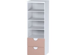 ПИКСИ, стеллаж с 2 ящиками, 60x57x180, персиковый