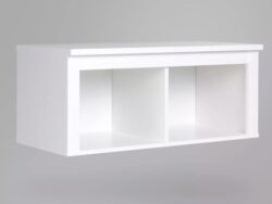 САГА, полка навесная, 2 секции, 91х62 см, белый