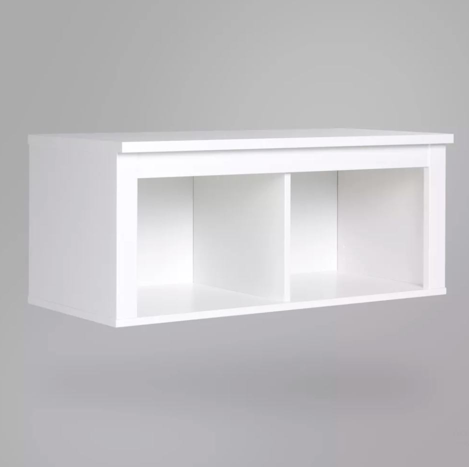 САГА, полка навесная, 2 секции, 91х62 см, белый САГА, полка навесная, 2 секции, 91х62 см, белый