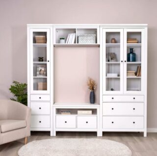 САГА, полка навесная, 2 секции, 91х62 см, белый