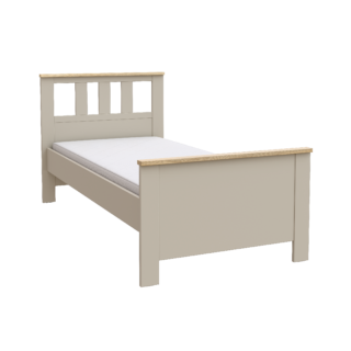 САГА, кровать односпальная, 90х200 см, кашемир/ясень