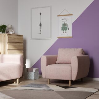 ТУЛИСИЯ, кресло для отдыха, рогожка, розовый