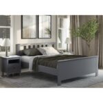 САГА, кровать двуспальная, 160х200 см, серый, М4