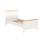 САГА, кровать односпальная, 90х200 см, белый/ясень, М3