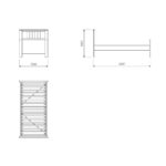 САГА, кровать односпальная, 90х200 см, белый/ясень, М3