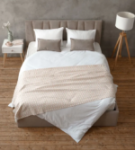 КЕЛЛИ, двуспальная кровать с подъемным механизмом, 160х200 см, темно-бежевый