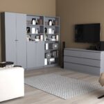 ВАРМА СТЭНД, стеллаж, 78х198 см, серый, М