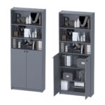 ВАРМА СТЭНД, стеллаж, 78х198 см, серый, М