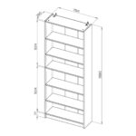 ВАРМА СТЭНД, стеллаж, 78х198 см, серый, М