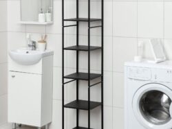 ИСТОК, стеллаж шестиярусный, 29х29х158,5 см, чёрный