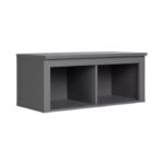 САГА, полка навесная, 2 секции, 91х62 см, серый