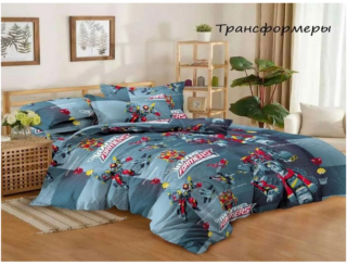 ЭЛЬФИНА, комплект постельного белья, 1,5сп, бязь, трансформеры