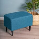 КИРКАС/ВАЛО, пуф/табурет для ног, рогожка, бирюзовый