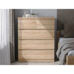 МАЛЬТА, комод, 3+2 ящика, 80х99 см, сонома, М2