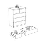 МАЛЬТА, комод, 3+2 ящика, 80х99 см, сонома, М2