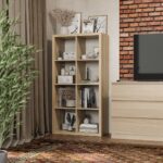 ФОРА, стеллаж, 8 секций, 77х147 см, дуб беленый