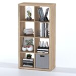 ФОРА, стеллаж, 8 секций, 77х147 см, дуб беленый