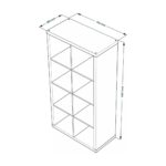 ФОРА, стеллаж, 8 секций, 77х147 см, дуб беленый