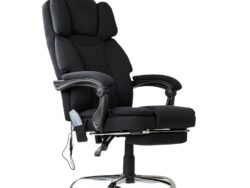 ОФИС КОМФОРТ К-150, кресло рабочее, черный, с функцией массажа и подогревом
