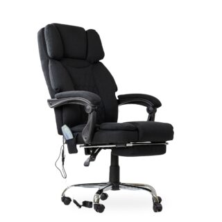 ОФИС КОМФОРТ К-150, кресло рабочее, черный, с функцией массажа и подогревом