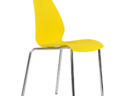 ЛИЛИ N-234, стул стопируемый, хром/желтый