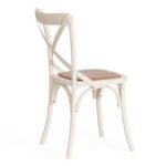 ВИЕННА, стул из массива вяза, белый/натуральный