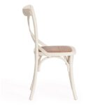 ВИЕННА, стул из массива вяза, белый/натуральный