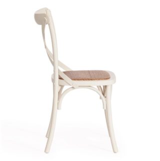 ВИЕННА, стул из массива вяза, белый/натуральный
