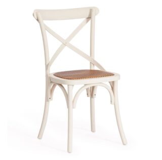 ВИЕННА, стул из массива вяза, белый/натуральный