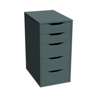 ИНГАР, тумба с 5 ящиками, бирюзовый, М