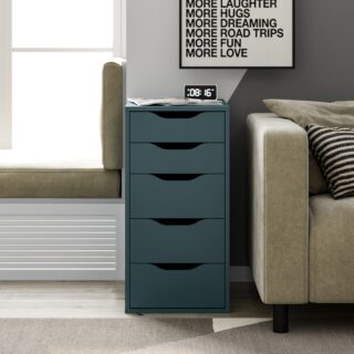 ИНГАР, тумба с 5 ящиками, бирюзовый, М