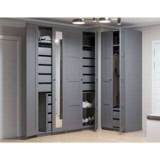 МАКС, каркас шкафа, 75х36х233 см, 2 полки, серый