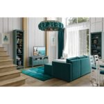 САГА, стеллаж, 70х42х215 см, бирюзовый, М2