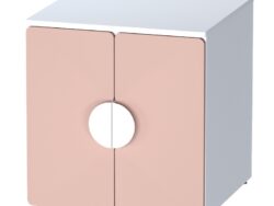ПИКСИ, шкафчик/антресоль с 2 дверьми, 60x57x60, персиковый