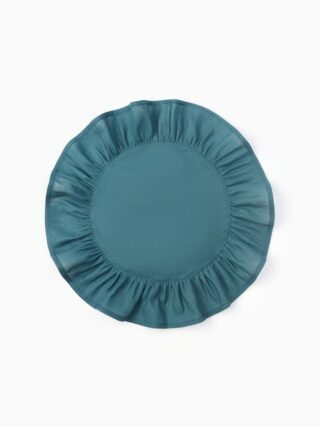 РЮШИ, набор салфеток круглых, 2 шт, 36х36 см, бирюзовый