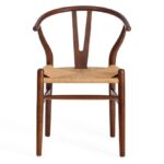ВИШБОУН, стул из массива вяза, темный орех/натуральный