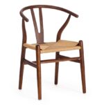ВИШБОУН, стул из массива вяза, темный орех/натуральный