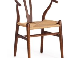 ВИШБОУН, стул из массива вяза, темный орех/натуральный