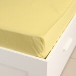 ЭТЕЛЬ, простыня на резинке, 1,5 сп, 140х200 см, поплин, жёлтая