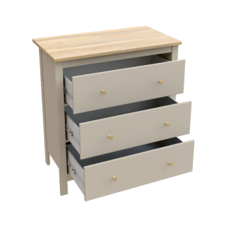 САГА, комод, 3 ящика, 92х101 см, кашемир/ясень