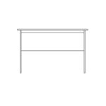 КАСТОР, стол письменный, 120х65 см, серый, М