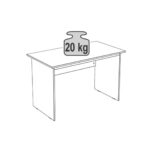 КАСТОР, стол письменный, 120х65 см, серый, М