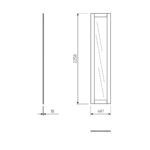 МАКС, дверь, 50 см, с зеркалом, белый, М