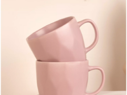 ГЕОМЕТРИ, набор кружек, фарфор, 360 мл, 2 шт, розовый